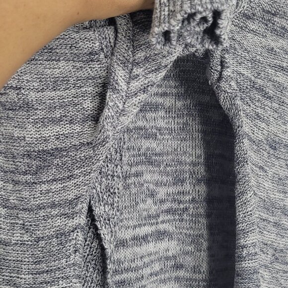 Dynamite Women's Gray Cotton Blend Long Sleeve Open Front Knit Cardigan Size L - Picture 6 of 11